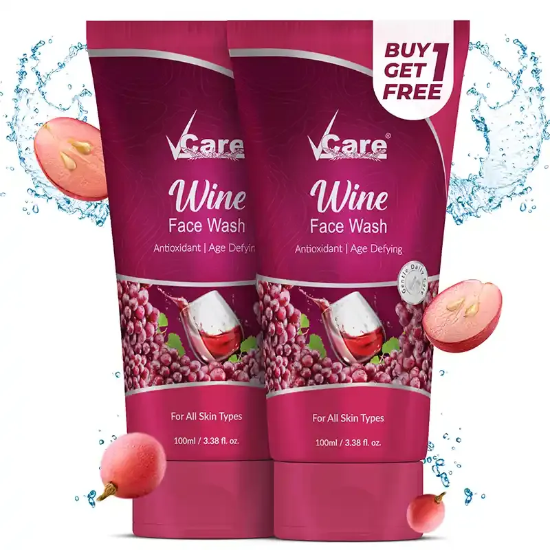 VCare Wine Anti-Aging Face Wash – Glow More with BOGO Offer